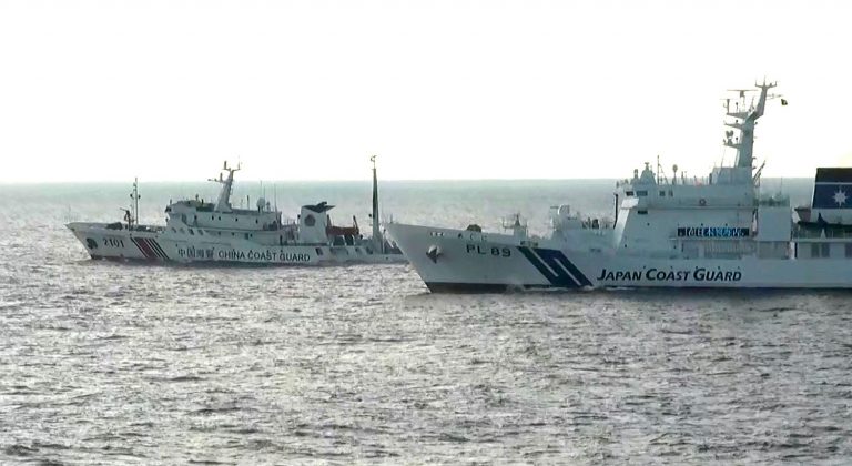 China Coast Guard ship and Japan Coast Guard Ship